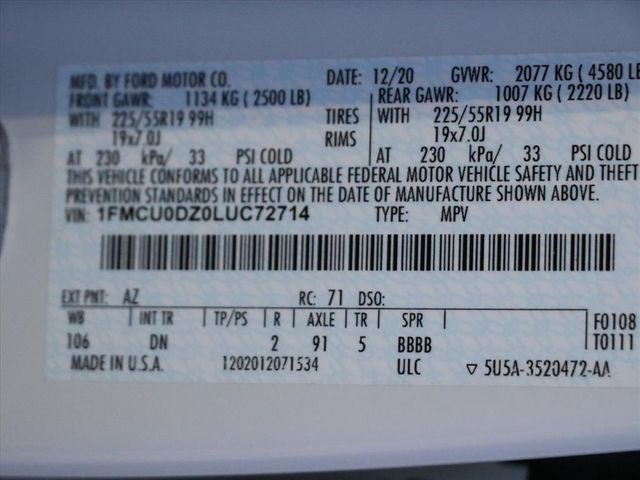 2020 Ford Escape Titanium Hybrid