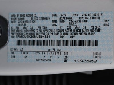 2022 Ford Escape Plug-In Hybrid SEL