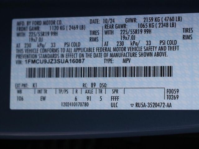 2025 Ford Escape Hybrid Platinum