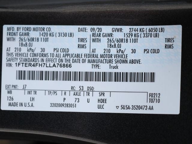 2020 Ford Ranger XLT