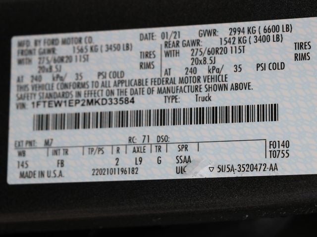 2021 Ford F-150 XLT
