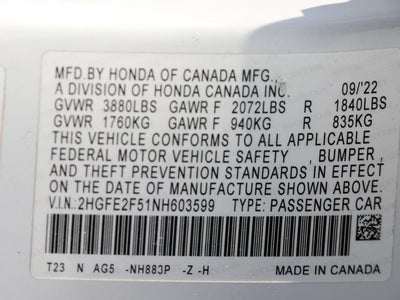 2022 Honda Civic Sport