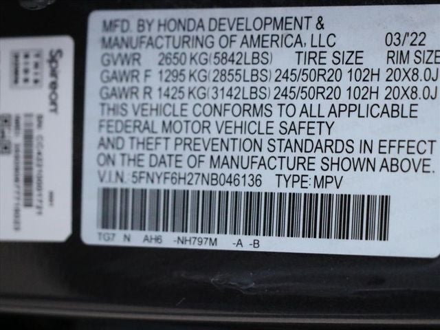 2022 Honda Pilot Special Edition