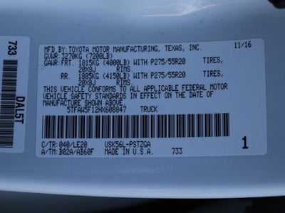 2017 Toyota Tundra Platinum 5.7L V8
