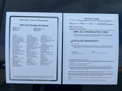 2021 Ford Escape SE Hybrid