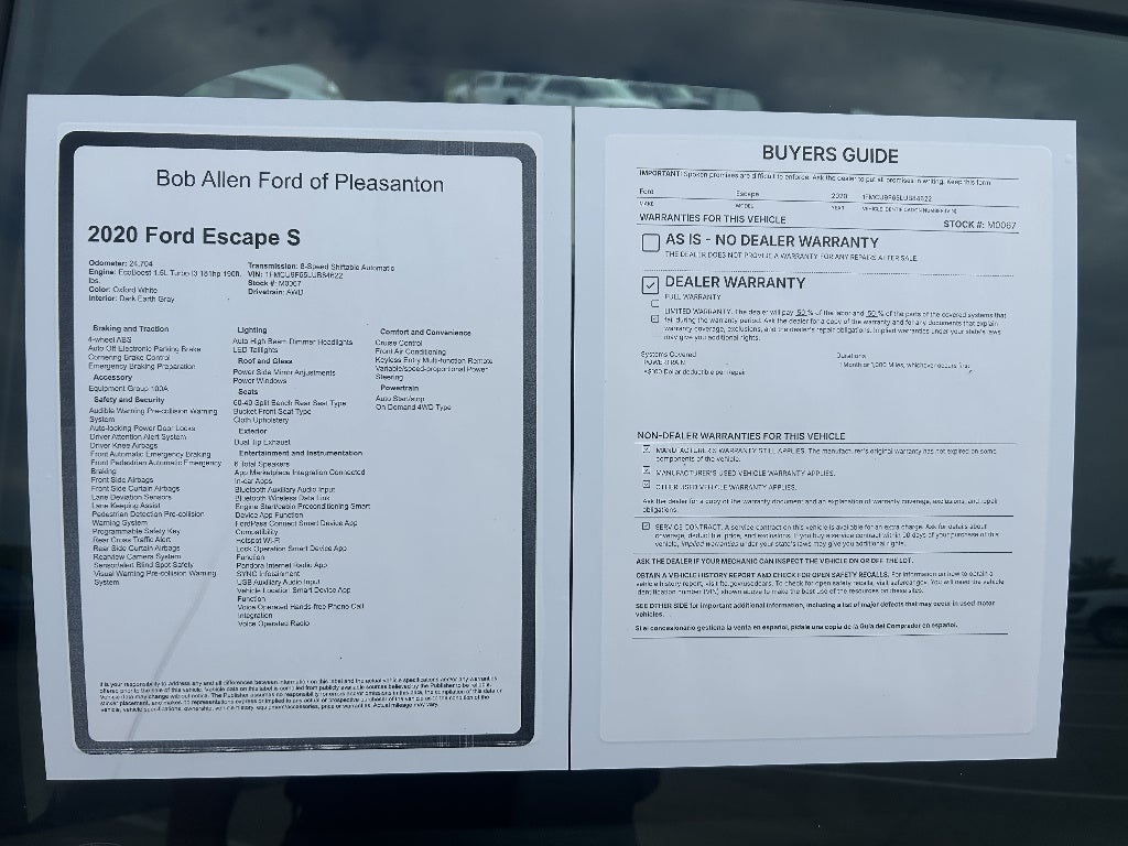 2020 Ford Escape S