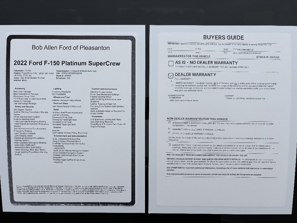 2022 Ford F-150 Platinum