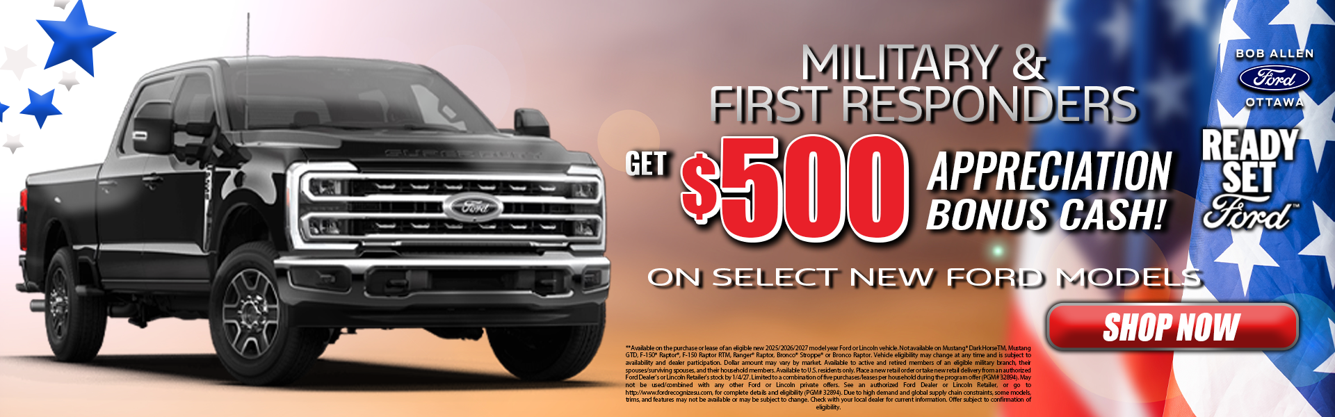 Military & First Responders get $500 at Bob Allen Ford - Ottawa in Ottawa