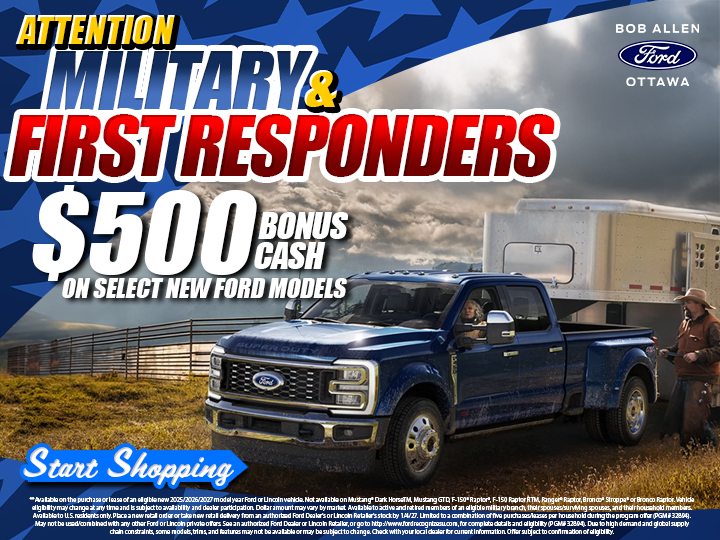 Military & First Responders get $500 at Bob Allen Ford - Ottawa in Ottawa