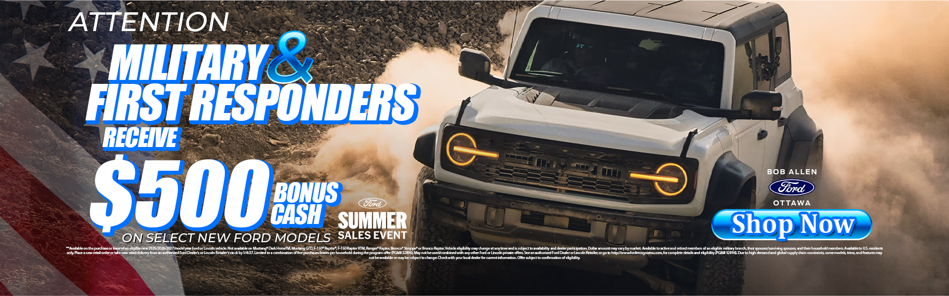 Military & First Responders get $500 at Bob Allen Ford - Ottawa in Ottawa