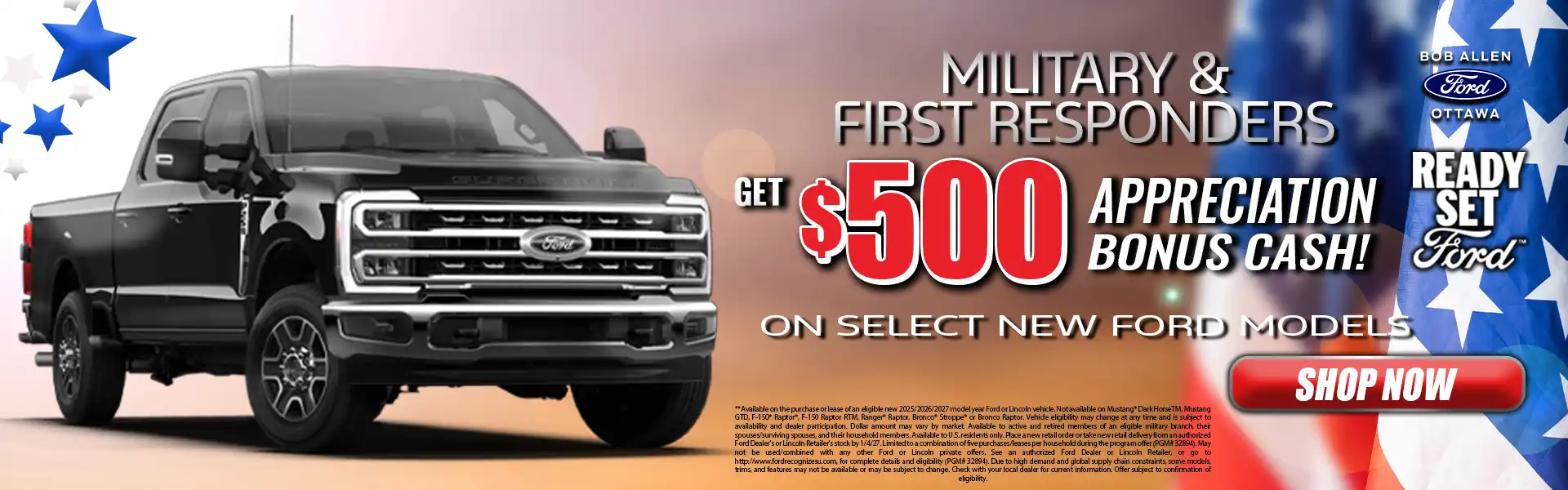 Military & First Responders get $500 at Bob Allen Ford - Ottawa in Ottawa