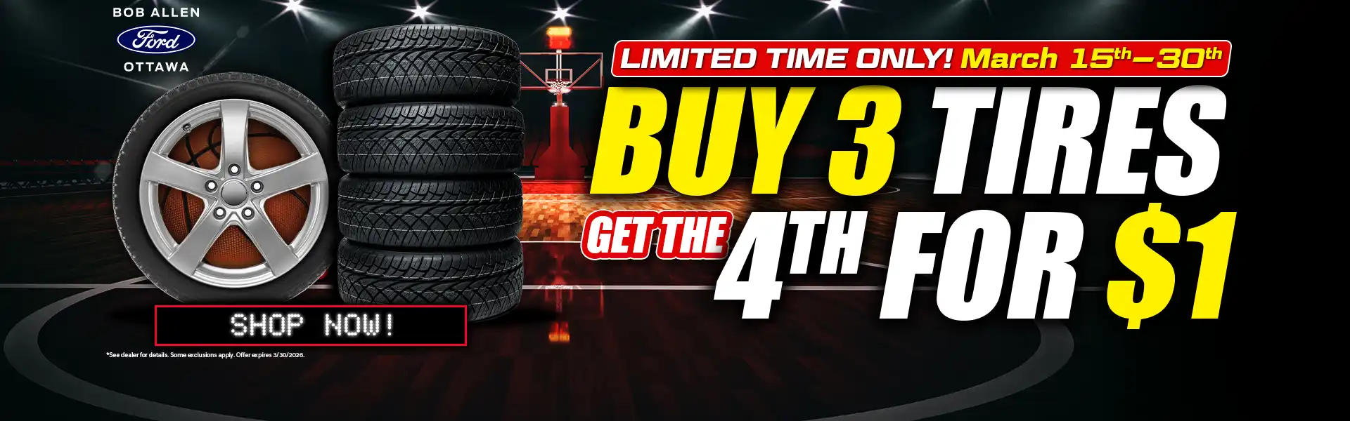 Buy 3 Tires get 4th for $1