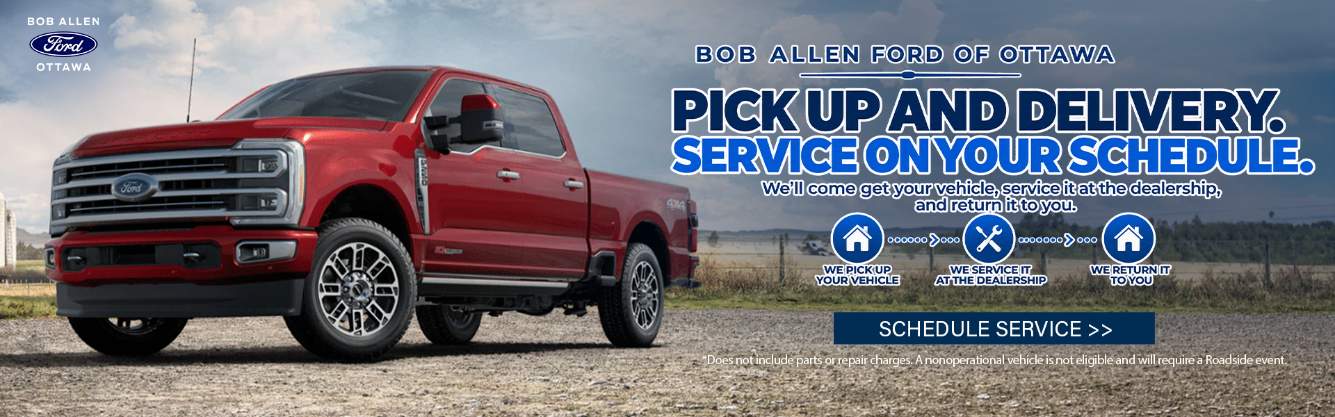 Complimentary pick-up & delivery at Bob Allen Ford - Ottawa in Ottawa KS