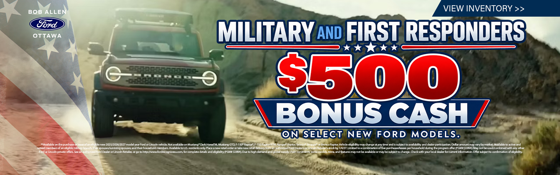 Military & First Responders get $500 at Bob Allen Ford - Ottawa in Ottawa
