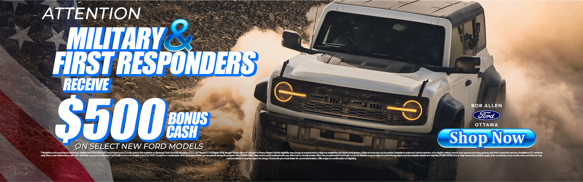 Military & First Responders get $500 at Bob Allen Ford - Ottawa in Ottawa